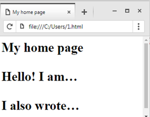 HTML страница