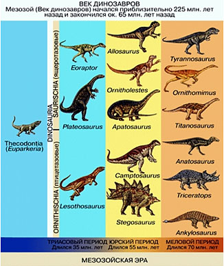 Поява і розвиток динозаврів