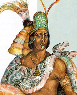 Правитель ацтеків Монтесума та шоколад